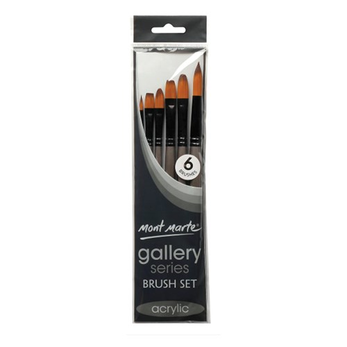 MONT MARTE GALLERY SERIES Brush Set Acrylic 6pc